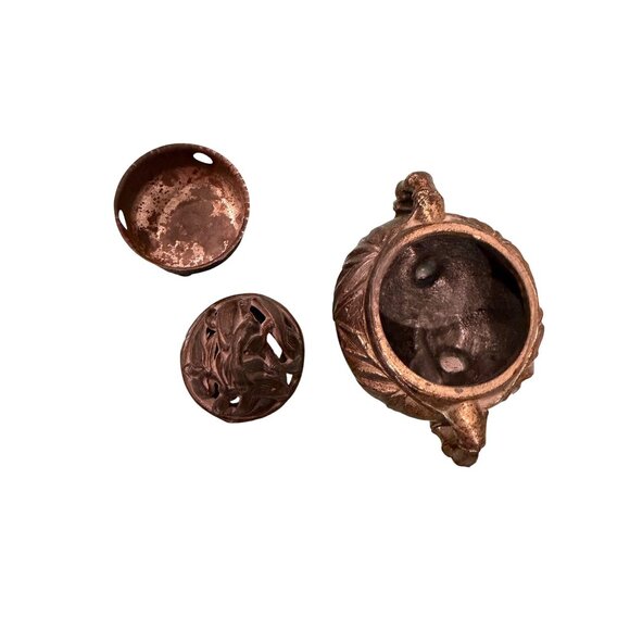 Vantine's Antique Signed 1004 Collectible Asian Design Bronze Incense Burner - Picture 4 of 15